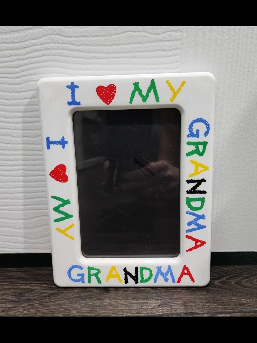 I ♥ My Grandma Colorful White Photo Frame